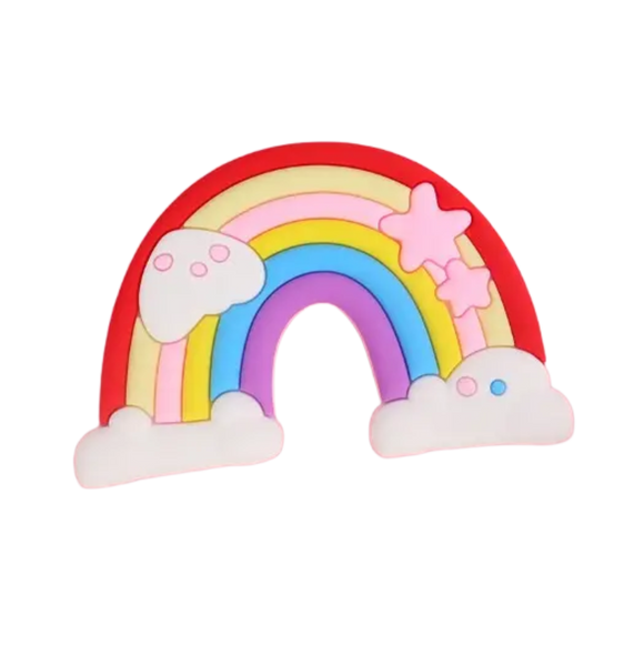 Rainbow Plastic Topper 9cm