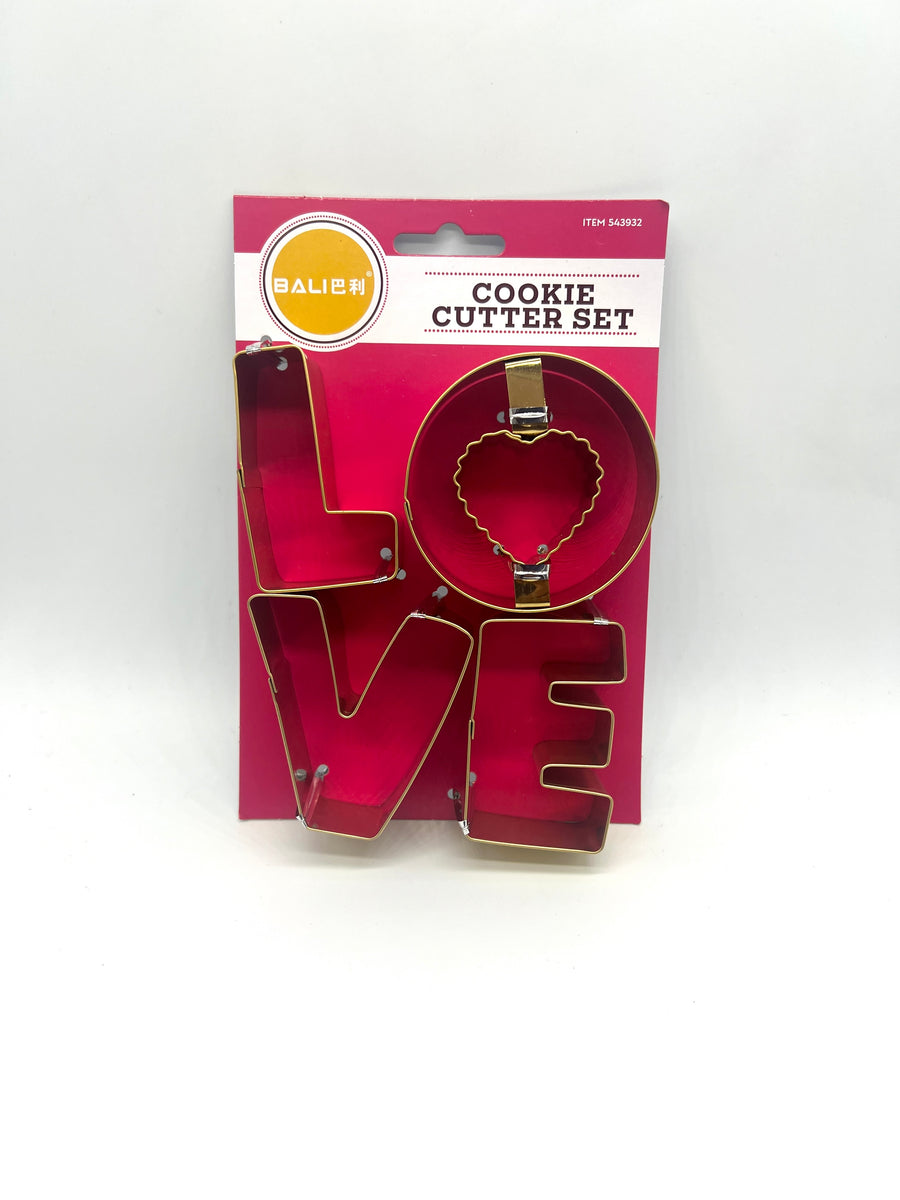 LOVE Cookie Cutter Set Sprinkles bake and party supplies