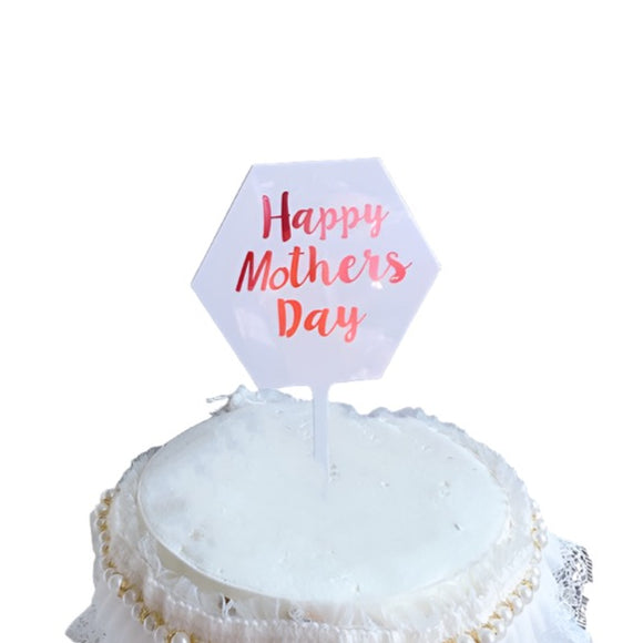 Mothers Day Topper White Rose Gold
