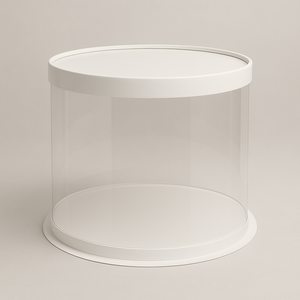 10 inch Double Clear Cake Box Round