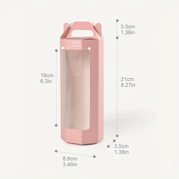 Pink Tall cookies box with Window