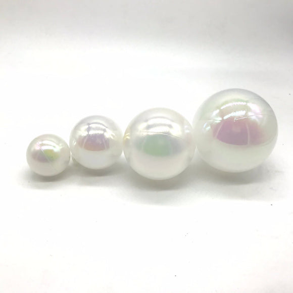 Pearl Faux Balls White 4pcs