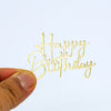 Gold “Happy Birthday” Cake Charm – 6 x 4.1cm