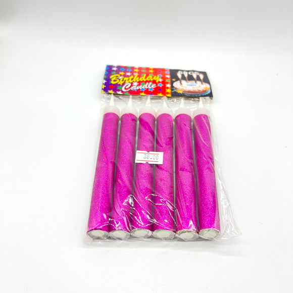 Purple Firework Sparkler Candles 6pcs
