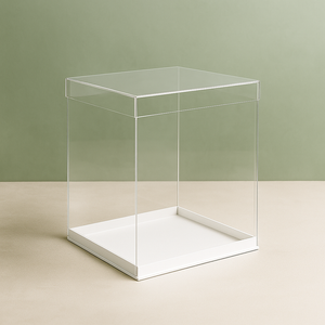 8" Double Clear Cake Box Square