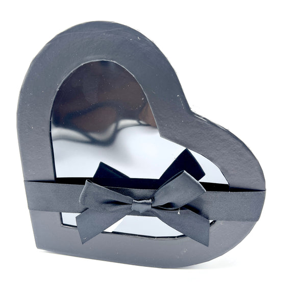 Black Heart Box with Window Small