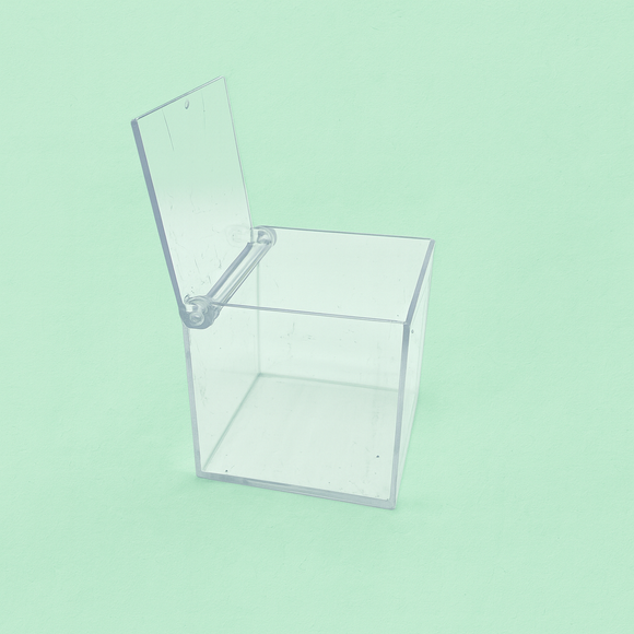 Acrylic Square Box with Hinge Lid (60 x 60 x 60mm)