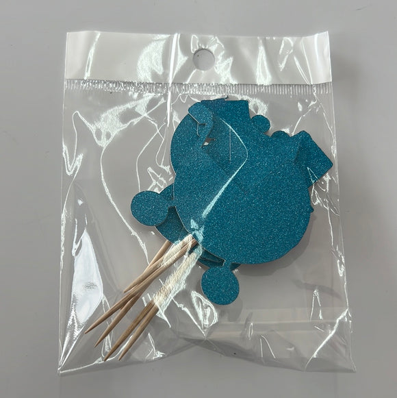 Paper Topper Baby Theme Blue 6pcs