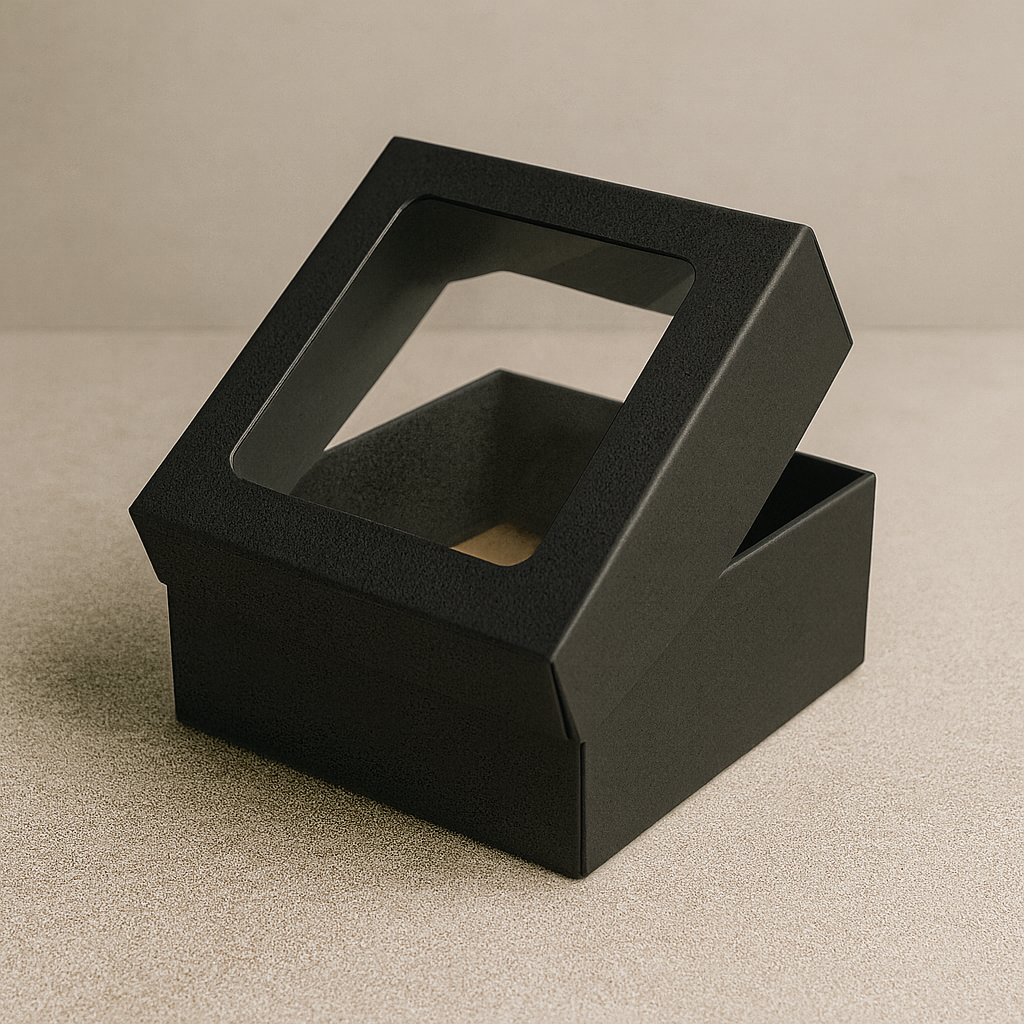 Bento Box with Window – Black (6.5
