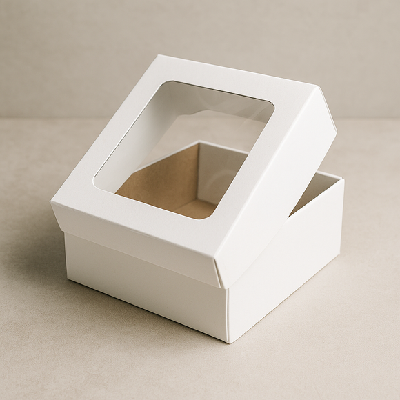 Bento Box with Window – White (6.5