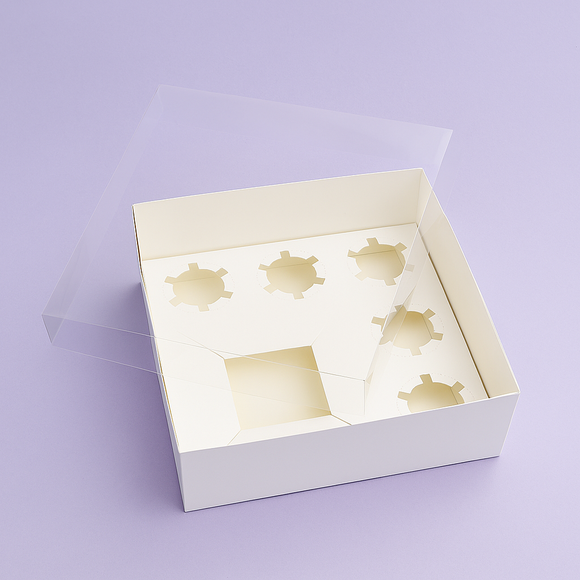 Bento and 5 Cupcake Box Clear Lid