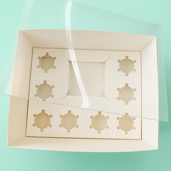 Bento and 8 Cupcake Box Clear Lid