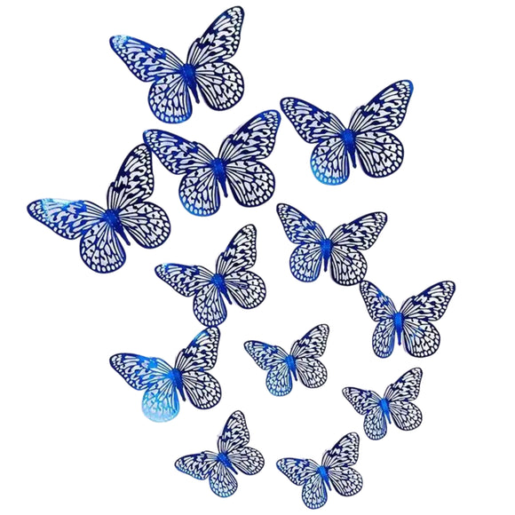 Butterflies 12pcs Blue