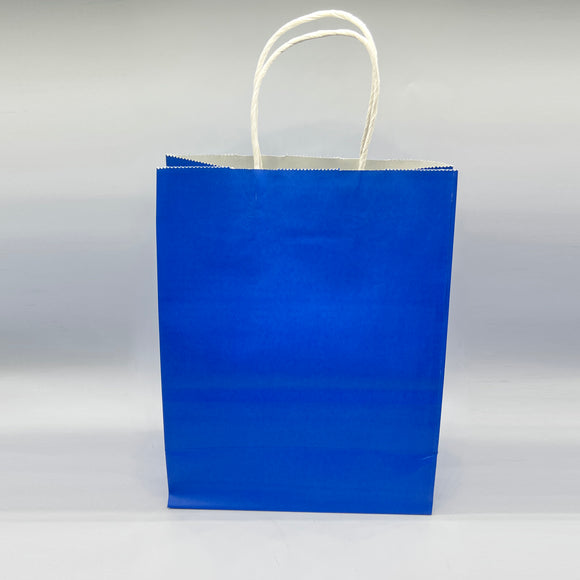 Blue Paper Gift Bag 5's 26cm x 21cm