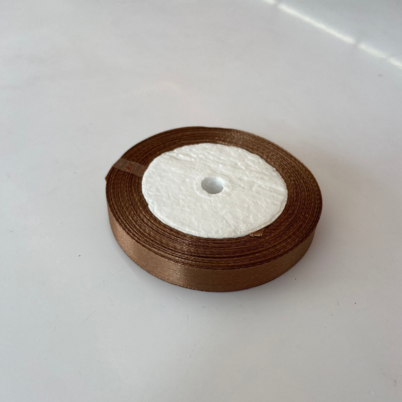 Bronze Satin Ribbon Roll 15mm