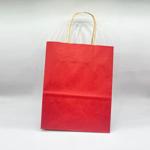 Burgundy Paper Gift Bag 5's 26cm x 21cm