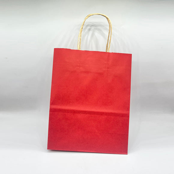 Burgundy Paper Gift Bag 5's 26cm x 21cm