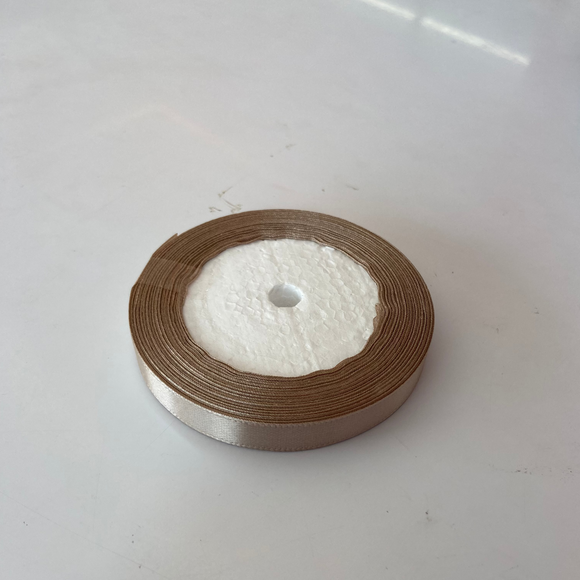 Champagne Satin Ribbon Roll 15mm