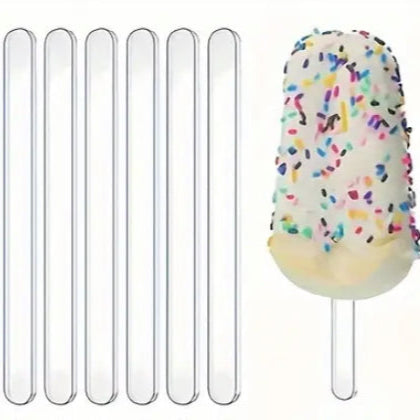 Clear Acrylic Cakesicle Stick 10pc