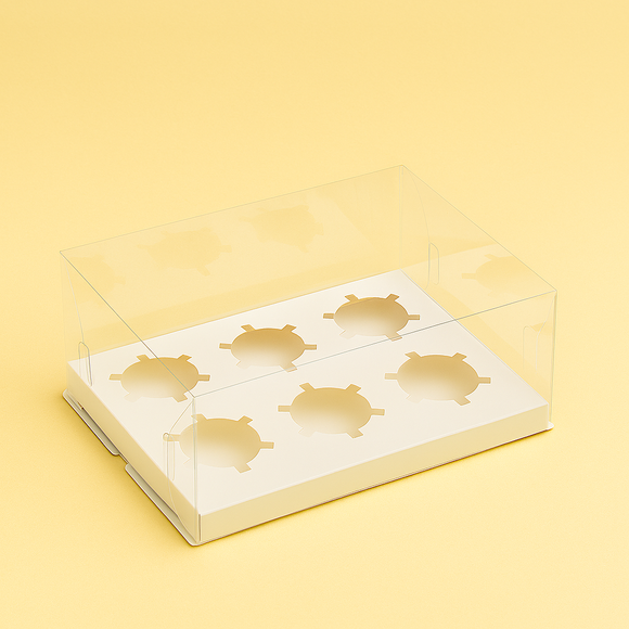 Clear Cupcake Box 6up