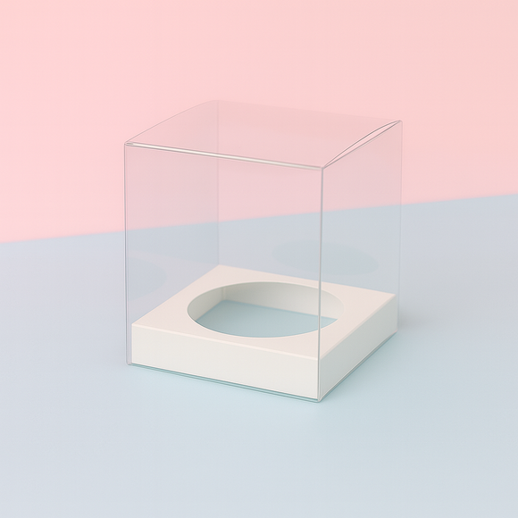 Clear Cupcake Box W/inserts Medium