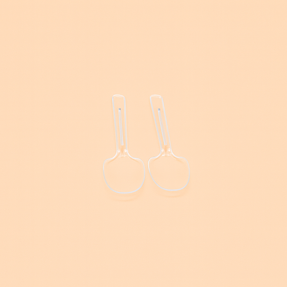 Clear Mini Spoon 10cm 12pc