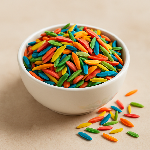 Coloured Almonds Slivered 50g