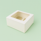 Soft Cupcake Box – 4 Cupcakes (6" x 6" x 3") insert sold separately