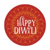 Diwali Stickers 6pcs Red
