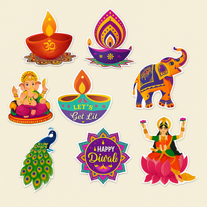 Diwali Hanging Decor 8pcs
