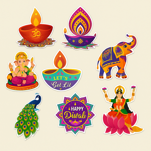 Diwali Hanging Decor 8pcs