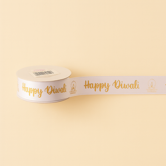 Diwali Ribbon White 10m