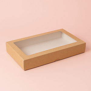 Kraft Doughnut Box – 12 Doughnuts (40 x 26.5 x 5cm)