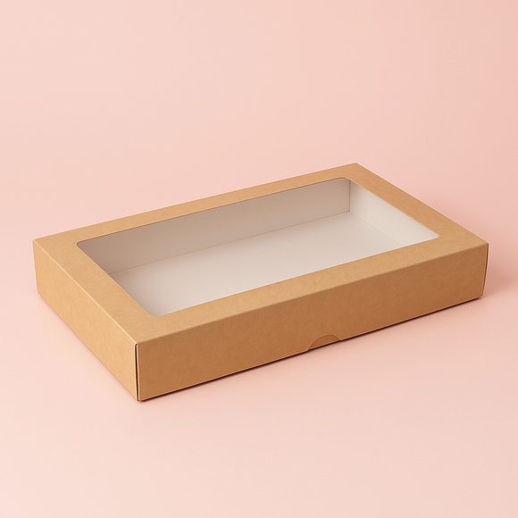 Kraft Doughnut Box – 12 Doughnuts (40 x 26.5 x 5cm)