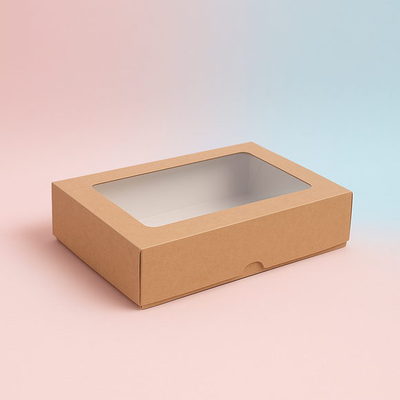 Kraft Doughnut Box – 6 Doughnuts (26.5 x 19.5 x 6cm)