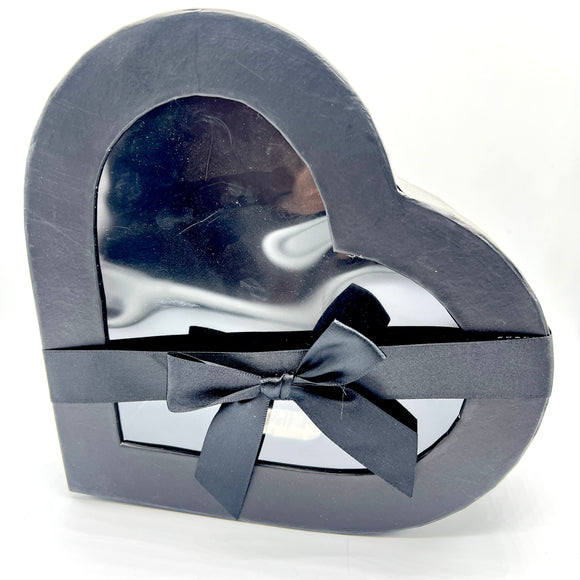 Black Heart Box with Window Medium