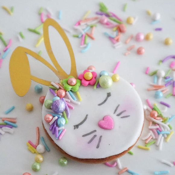 Classic Bunny Ears Art Cupcake Topper 12 pcs