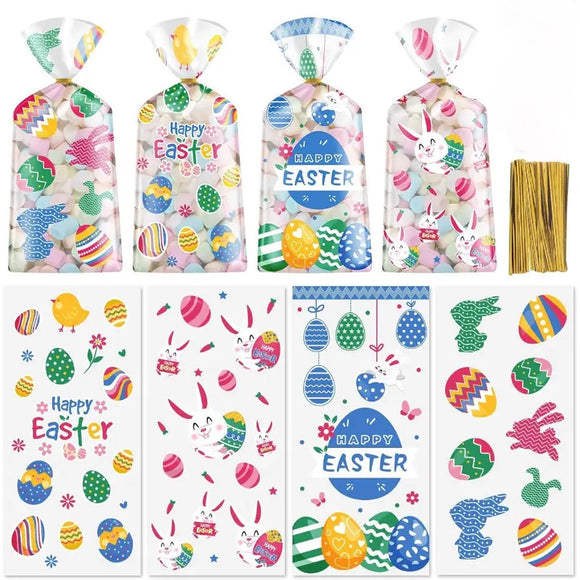 Easter Cellophane Treat Bags 4pc
