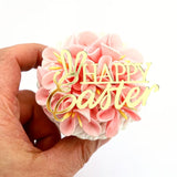 Gold “Happy Easter” Cake Charm – 7 x 4.5cm