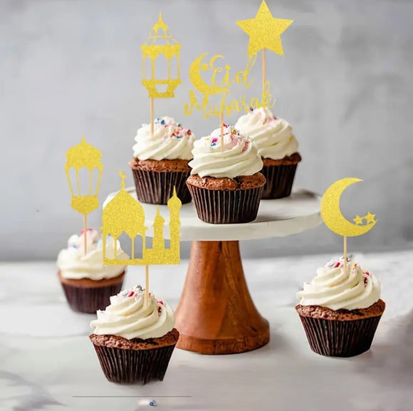 Eid Cupcake Topper Assorted 6pc