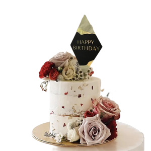 Marbled Metallic Birthday Topper #6