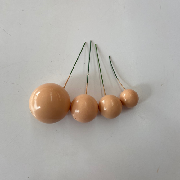 Faux Balls 4pcs Peach