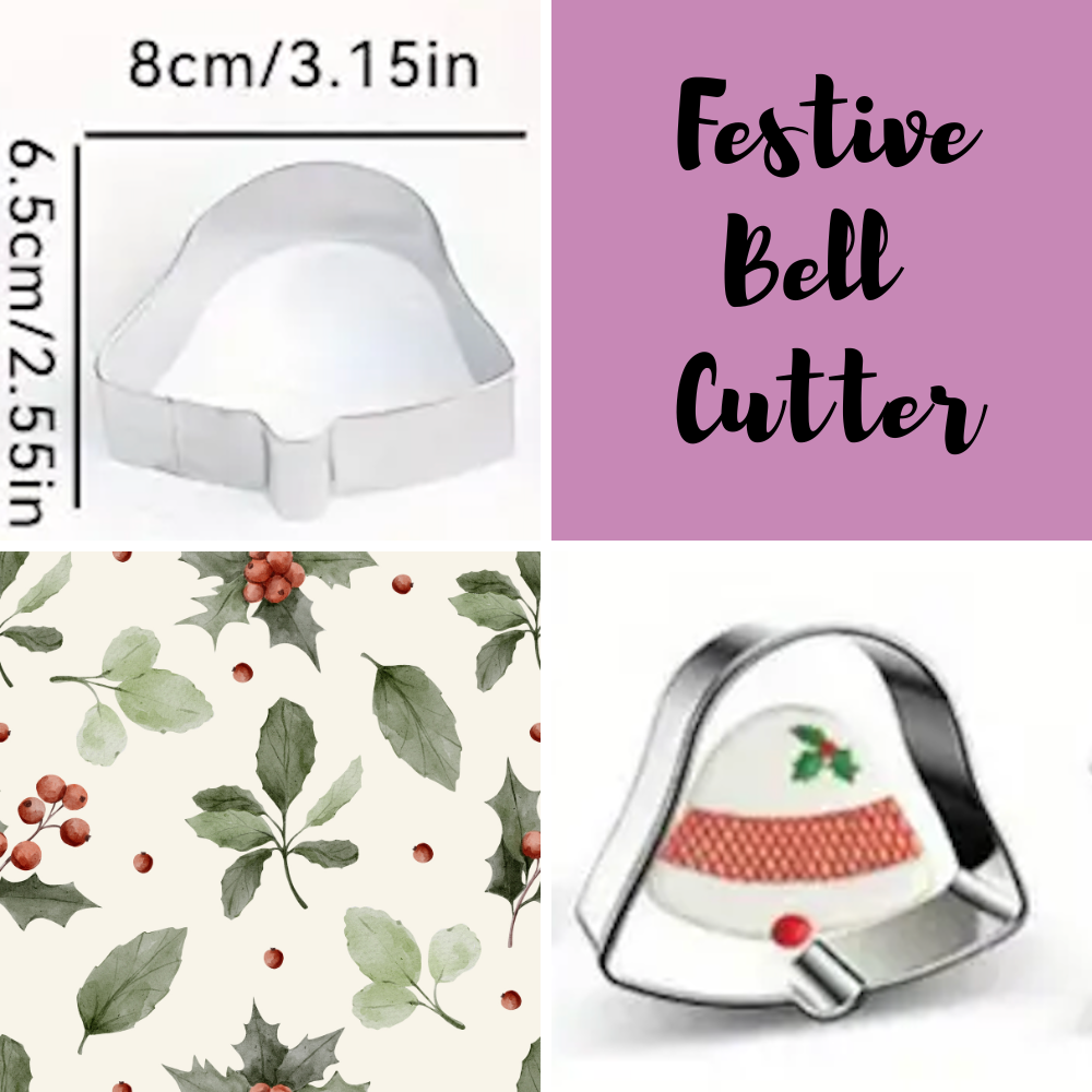 Festive Bell Cutter (6.5cm x 8cm) – Sprinkles bake and party supplies