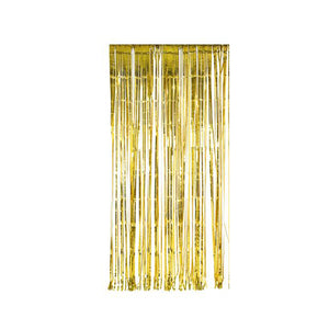 Foil Fringe Curtain Gold