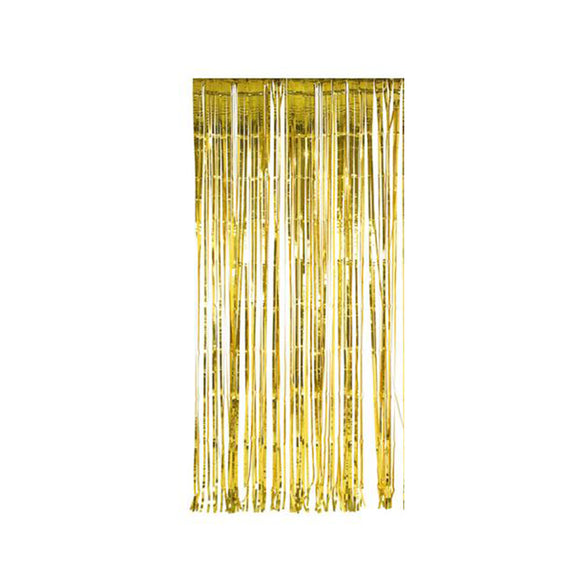 Foil Fringe Curtain Gold