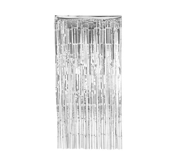 Foil Fringe Curtain Silver