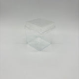 Square Hard Plastic Dessert Cups with Lids 125ml 6pcs