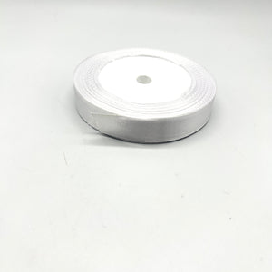 White Satin Ribbon Roll 15mm