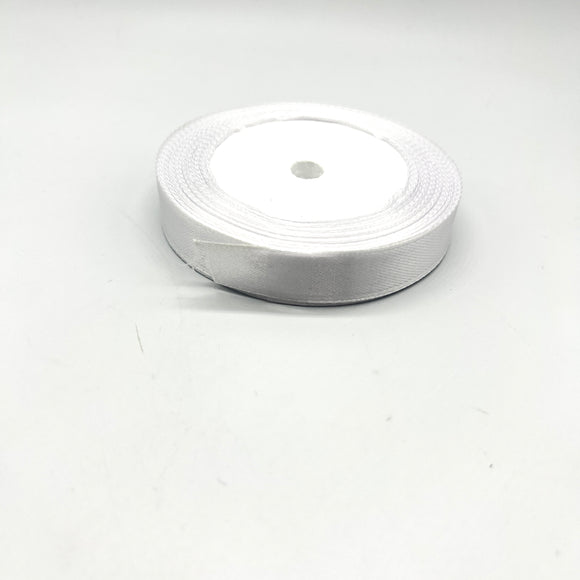 White Satin Ribbon Roll 15mm