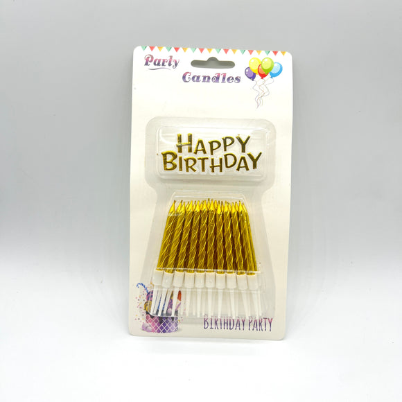 Gold Candles HBD 21 pcs